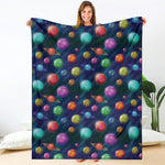 Fantastic Planets Pattern Print Blanket