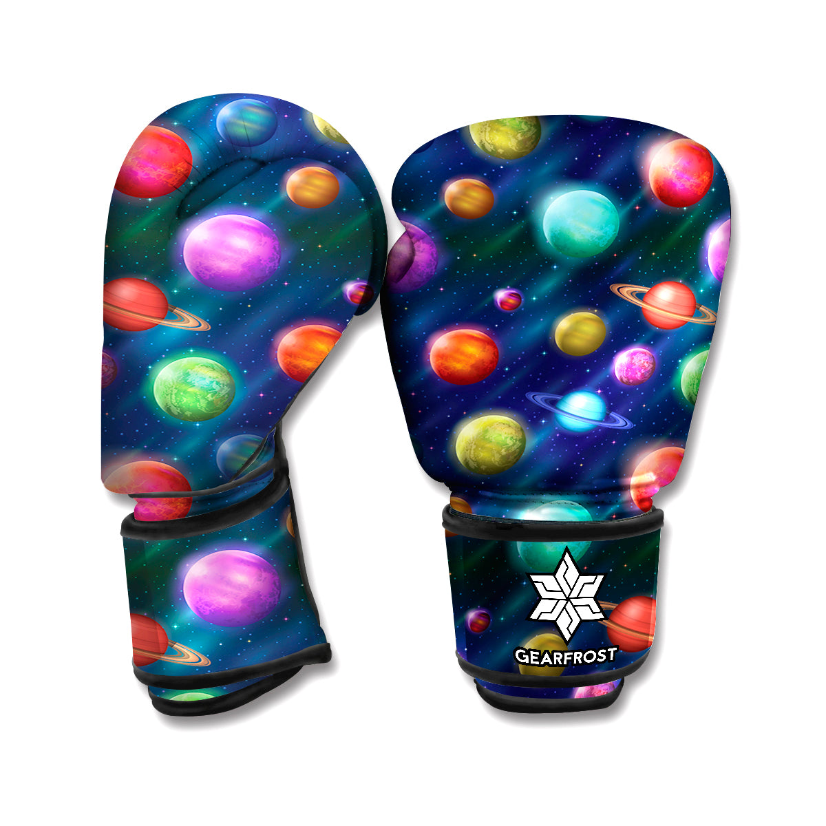 Fantastic Planets Pattern Print Boxing Gloves