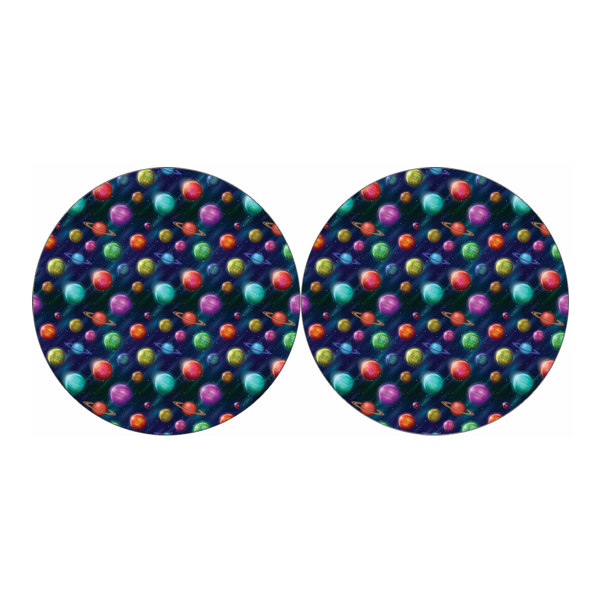 Fantastic Planets Pattern Print Car Coasters