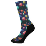 Fantastic Planets Pattern Print Crew Socks