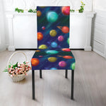 Fantastic Planets Pattern Print Dining Chair Slipcover