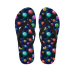 Fantastic Planets Pattern Print Flip Flops