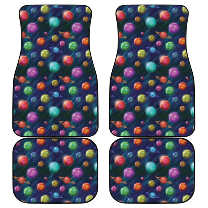 Fantastic Planets Pattern Print Front and Back Car Floor Mats
