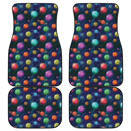 Fantastic Planets Pattern Print Front and Back Car Floor Mats
