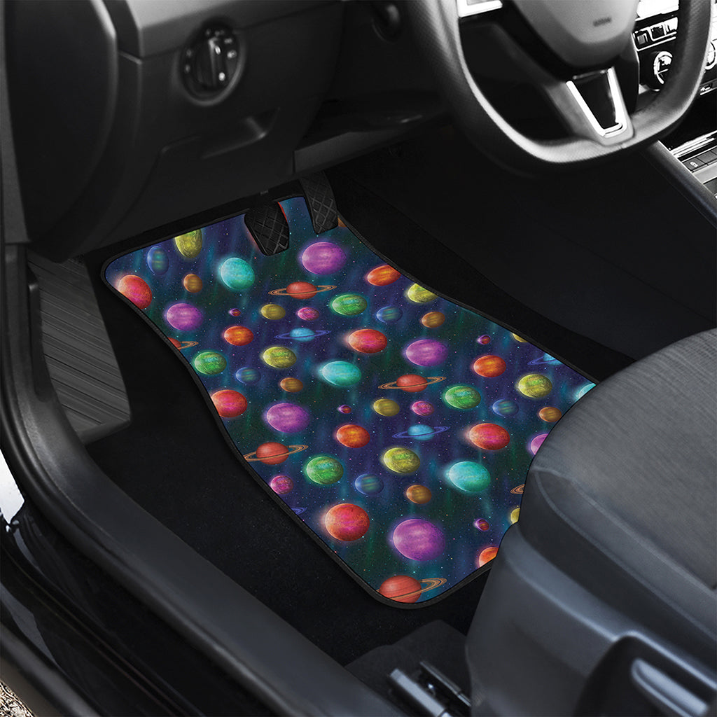 Fantastic Planets Pattern Print Front and Back Car Floor Mats
