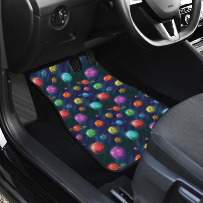 Fantastic Planets Pattern Print Front and Back Car Floor Mats