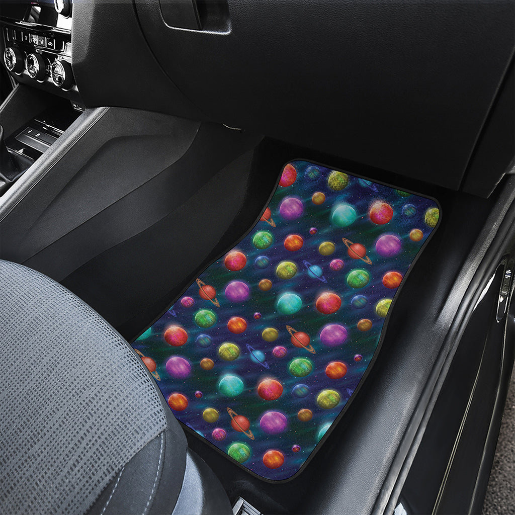 Fantastic Planets Pattern Print Front and Back Car Floor Mats
