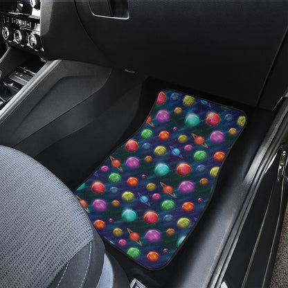 Fantastic Planets Pattern Print Front and Back Car Floor Mats
