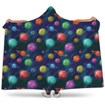 Fantastic Planets Pattern Print Hooded Blanket