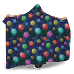 Fantastic Planets Pattern Print Hooded Blanket