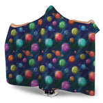 Fantastic Planets Pattern Print Hooded Blanket