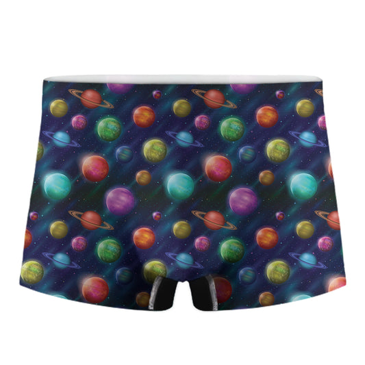 Fantastic Planets Pattern Print Men's Boxer Briefs