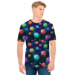 Fantastic Planets Pattern Print Men's T-Shirt