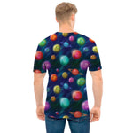 Fantastic Planets Pattern Print Men's T-Shirt