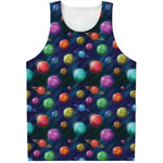 Fantastic Planets Pattern Print Men's Tank Top