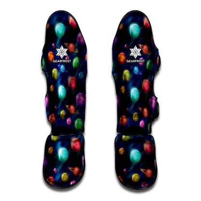 Fantastic Planets Pattern Print Muay Thai Shin Guard