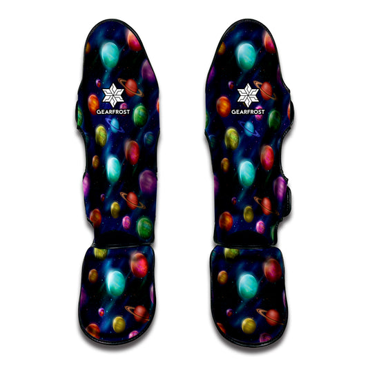 Fantastic Planets Pattern Print Muay Thai Shin Guard