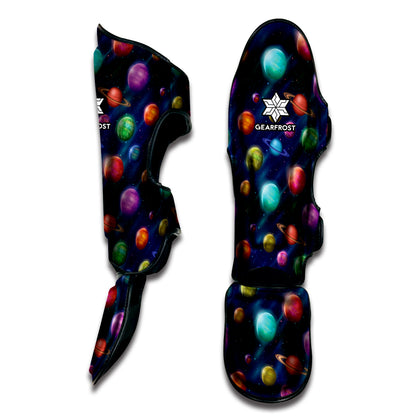 Fantastic Planets Pattern Print Muay Thai Shin Guard