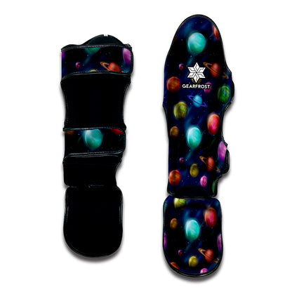 Fantastic Planets Pattern Print Muay Thai Shin Guard