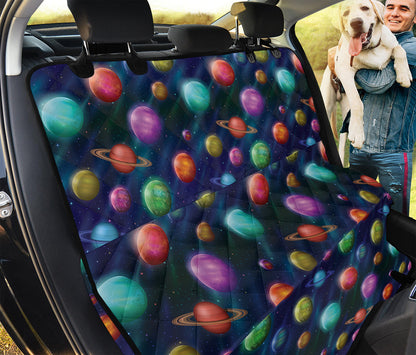 Fantastic Planets Pattern Print Pet Car Back Seat Cover