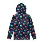 Fantastic Planets Pattern Print Pullover Hoodie