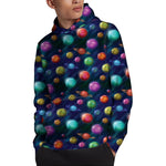 Fantastic Planets Pattern Print Pullover Hoodie