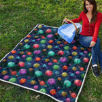 Fantastic Planets Pattern Print Quilt