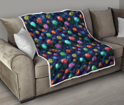 Fantastic Planets Pattern Print Quilt