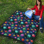 Fantastic Planets Pattern Print Quilt