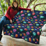 Fantastic Planets Pattern Print Quilt