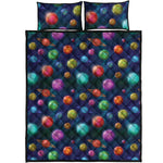 Fantastic Planets Pattern Print Quilt Bed Set