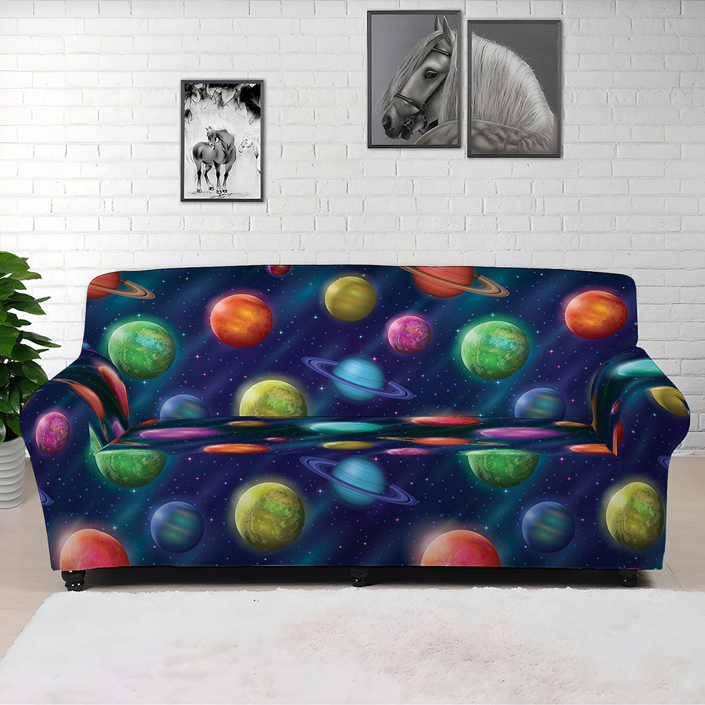 Fantastic Planets Pattern Print Sofa Cover