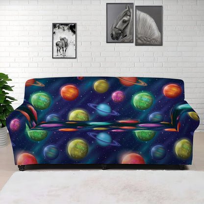 Fantastic Planets Pattern Print Sofa Cover