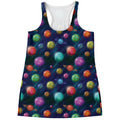 Fantastic Planets Pattern Print Women's Racerback Tank Top