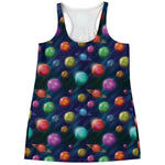 Fantastic Planets Pattern Print Women's Racerback Tank Top