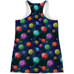 Fantastic Planets Pattern Print Women's Racerback Tank Top