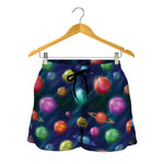 Fantastic Planets Pattern Print Women's Shorts