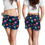 Fantastic Planets Pattern Print Women's Shorts
