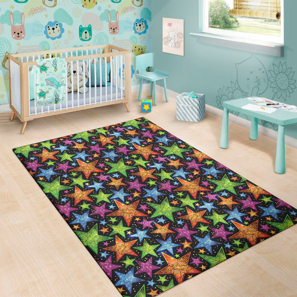 Fantastic Star Pattern Print Area Rug
