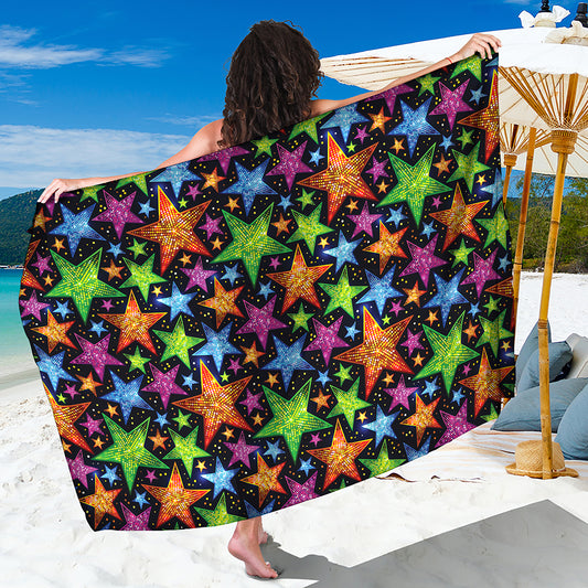 Fantastic Star Pattern Print Beach Sarong Wrap