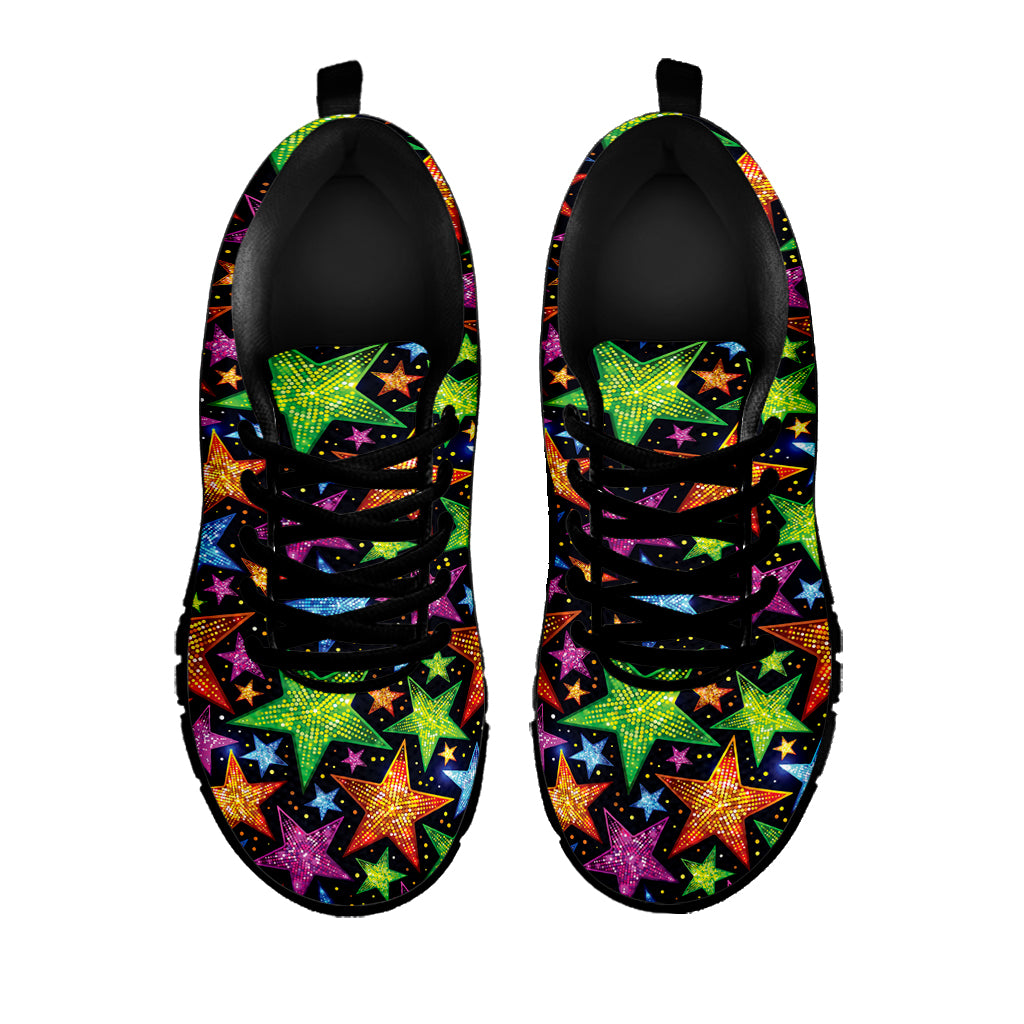 Fantastic Star Pattern Print Black Sneakers