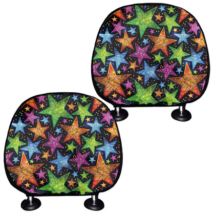 Fantastic Star Pattern Print Car Headrest Covers