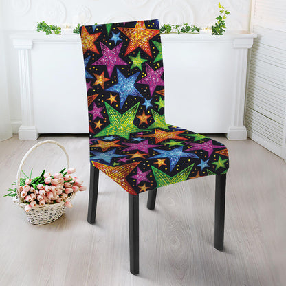 Fantastic Star Pattern Print Dining Chair Slipcover