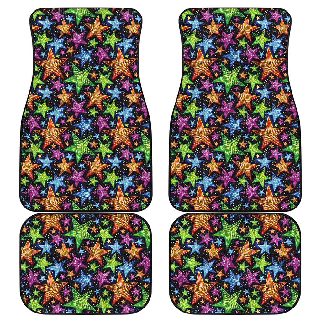 Fantastic Star Pattern Print Front and Back Car Floor Mats