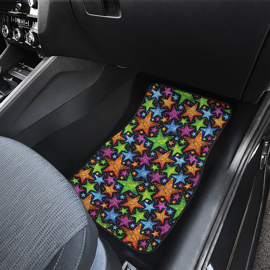 Fantastic Star Pattern Print Front and Back Car Floor Mats