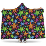 Fantastic Star Pattern Print Hooded Blanket