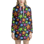 Fantastic Star Pattern Print Hoodie Dress