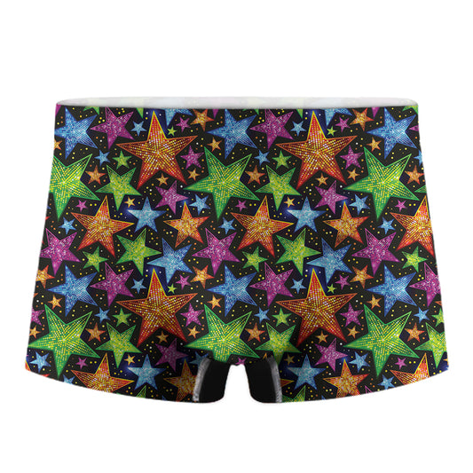 Fantastic Star Pattern Print Men's Boxer Briefs