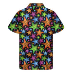 Fantastic Star Pattern Print Men's Short Sleeve Shirt