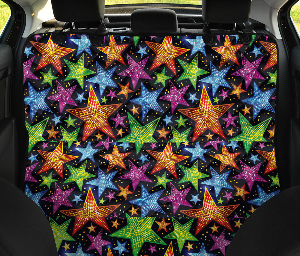 Fantastic Star Pattern Print Pet Car Back Seat Cover